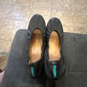 Tieks Black Leather Flats